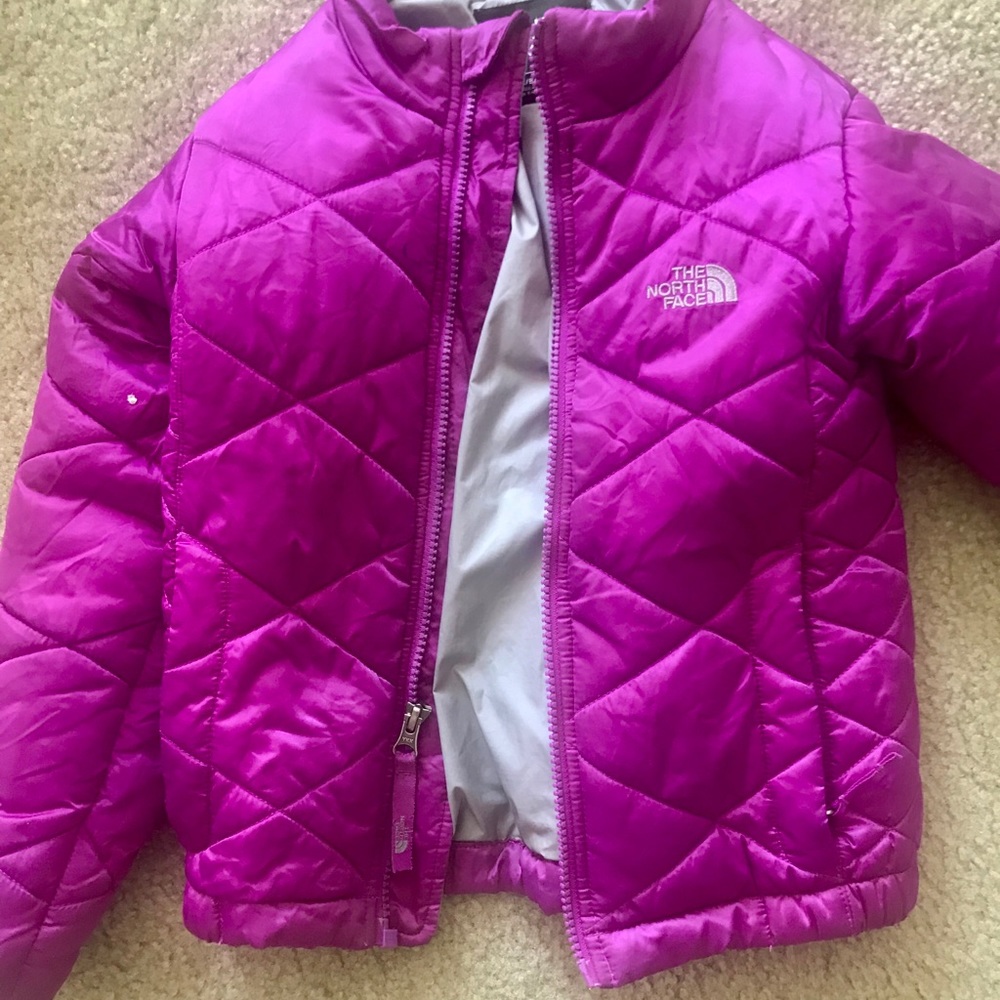 Girls HOT pink North face coat!